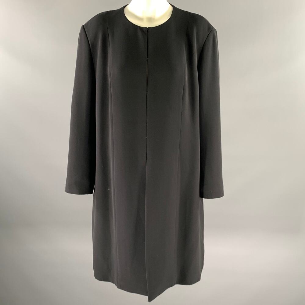 THE ROW Size 14 Black Silk Cardigan